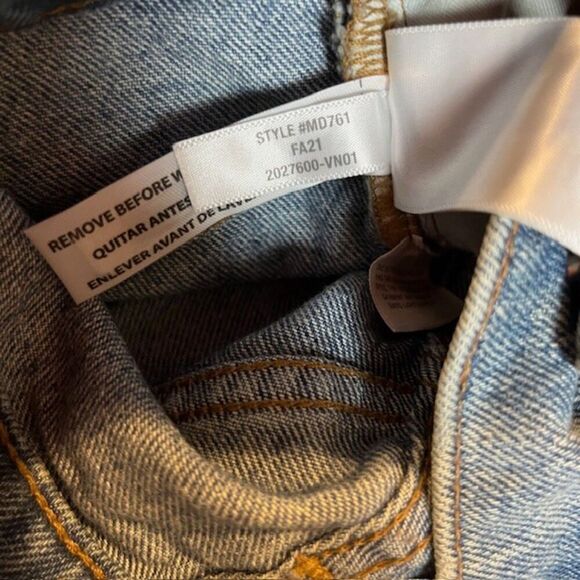 Madewell The Perfect Jean Short Distressed Denim Medium Wash Size 24 - Picture 9 of 10